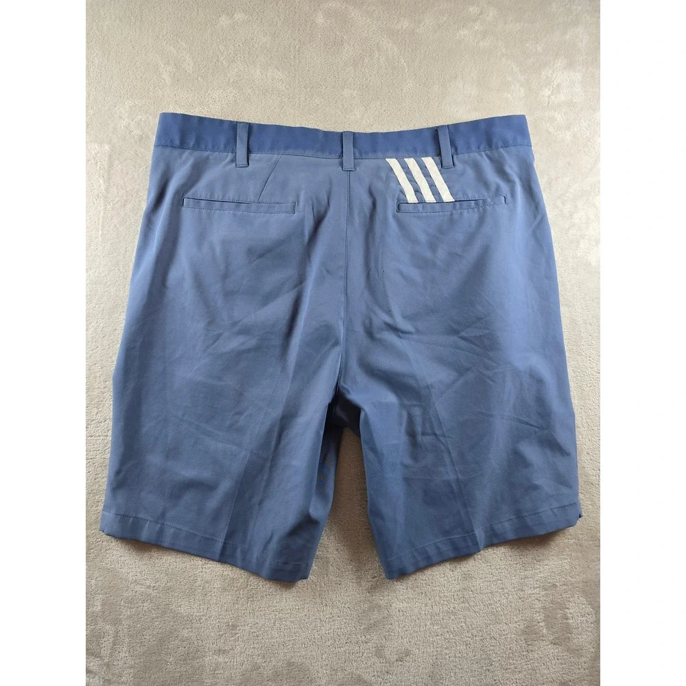 Adidas Golf Shorts‎ Mens 36 Blue Performance Flat Front Casual Pockets